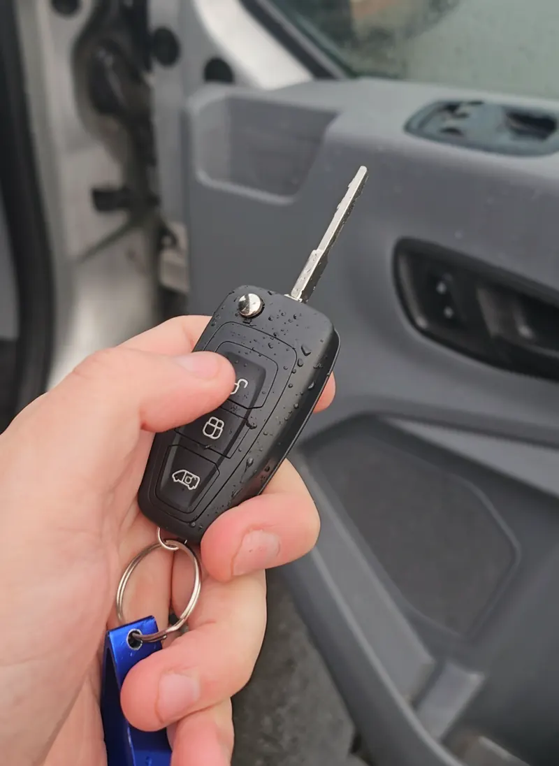 Auto locksmith programming a car key in Chester, Wrexham & Shrewsbury